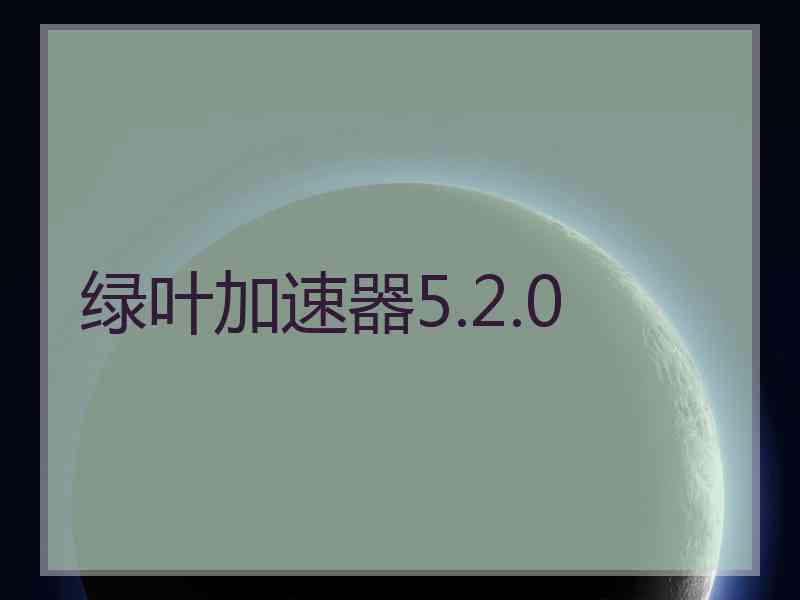 绿叶加速器5.2.0