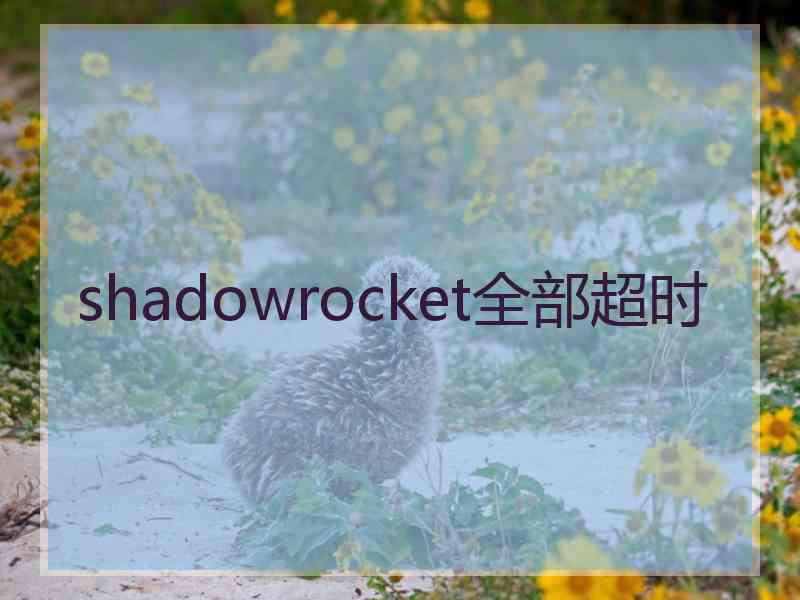 shadowrocket全部超时