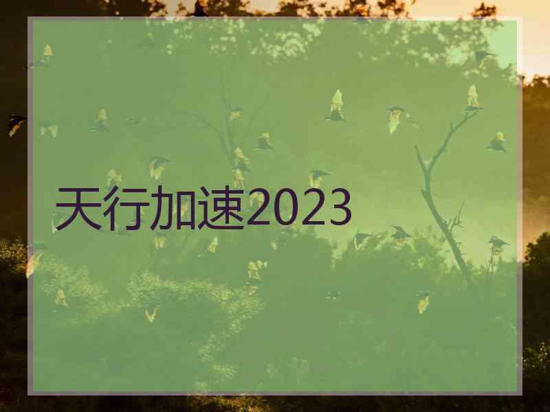 天行加速2023