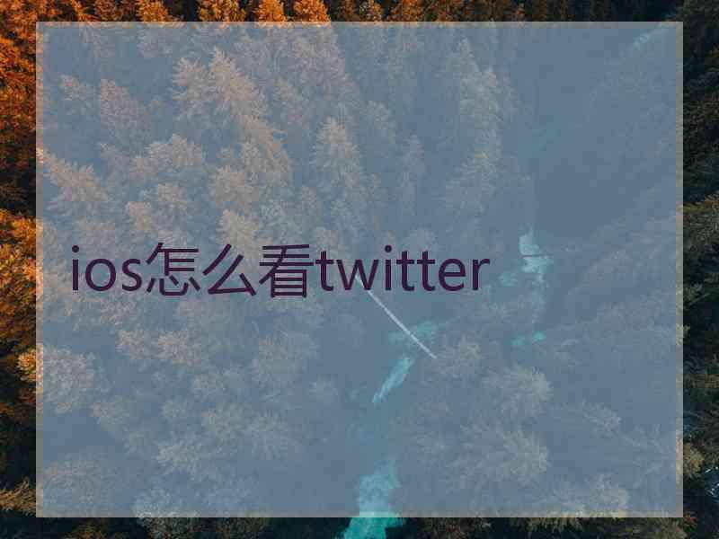 ios怎么看twitter