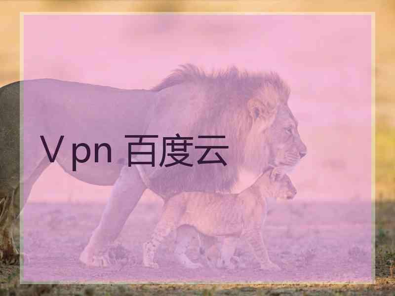 Ⅴpn 百度云