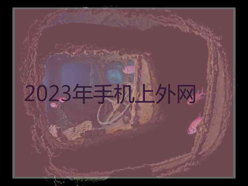 2023年手机上外网