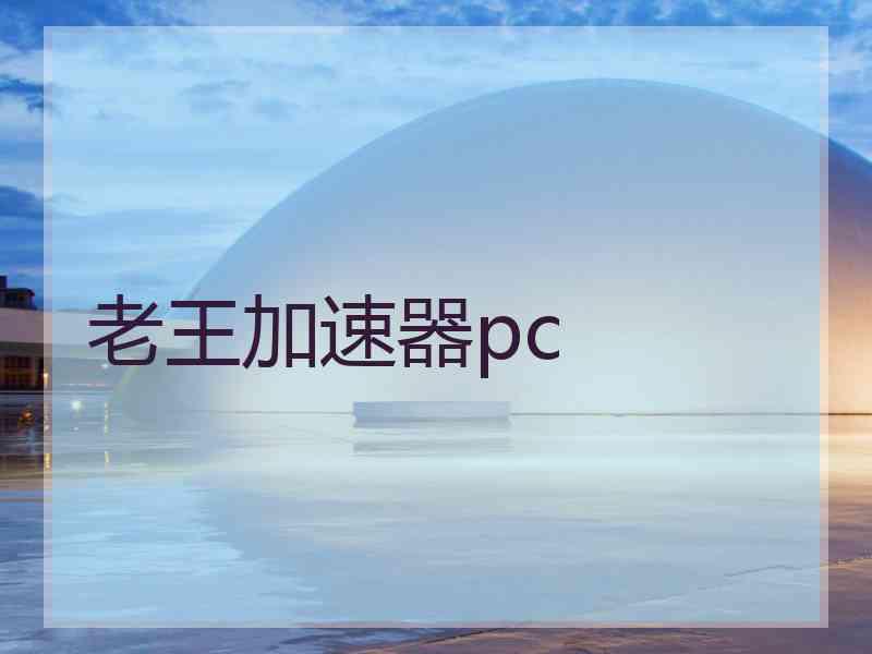 老王加速器pc