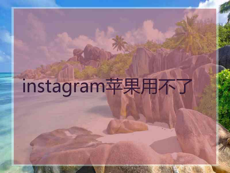 instagram苹果用不了