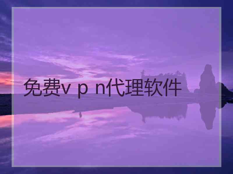 免费v p n代理软件