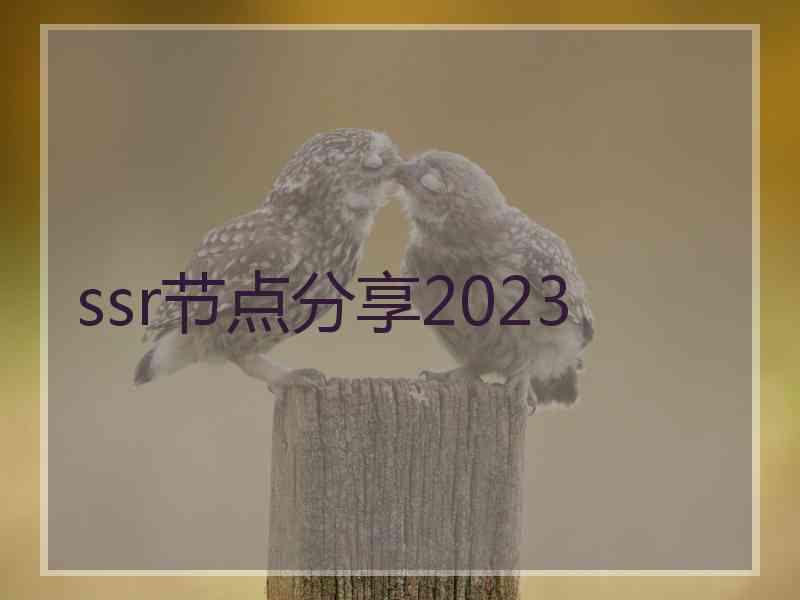 ssr节点分享2023