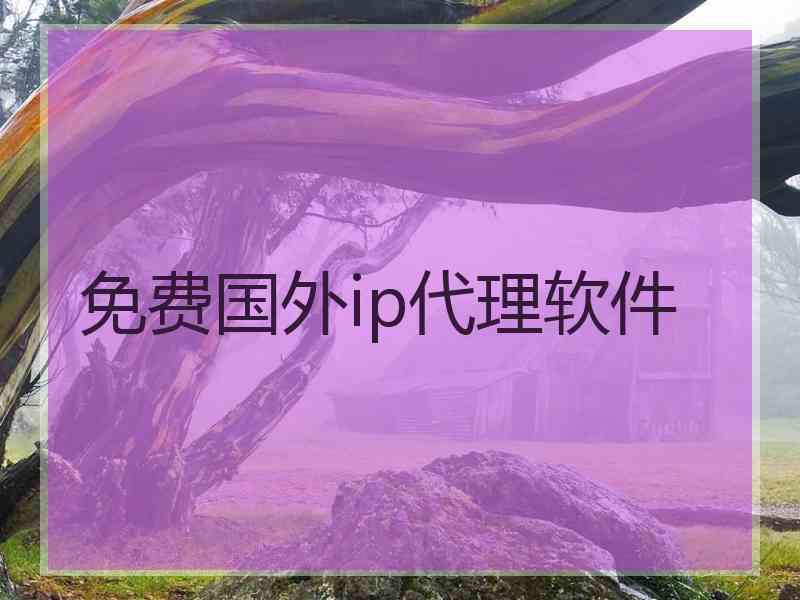 免费国外ip代理软件