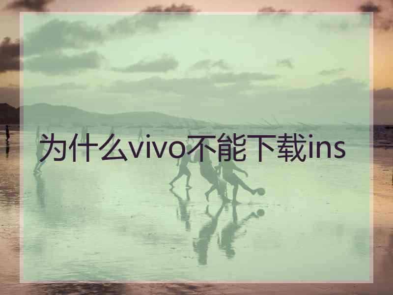 为什么vivo不能下载ins