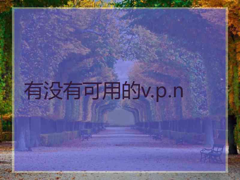 有没有可用的v.p.n