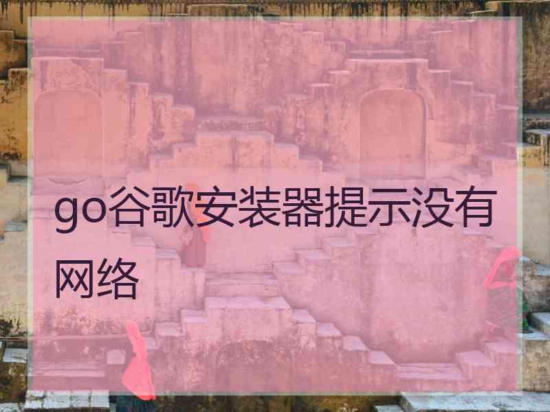 go谷歌安装器提示没有网络